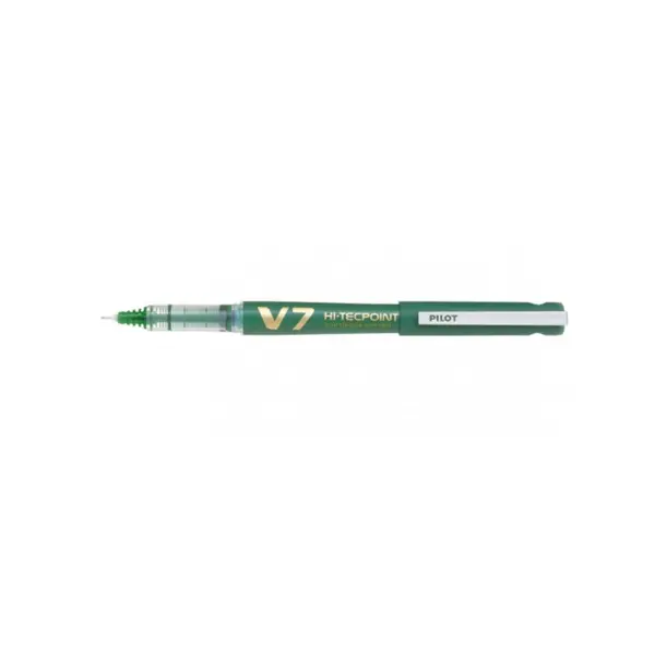 Pix cu varf Roller, Pilot, V7, Hi-Tecpoint, reincarcabil, Verde, 0.7 mm