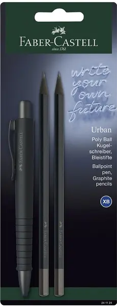 Pix Faber-Castell Urban -Negru, cu două creioane