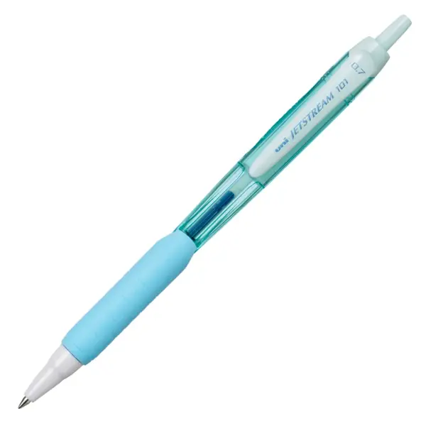 Pix Jetstream Uni-ball SXN-101FL, 0.7mm,cu mecanism, grip cauciucat, sky blue,scris albastru