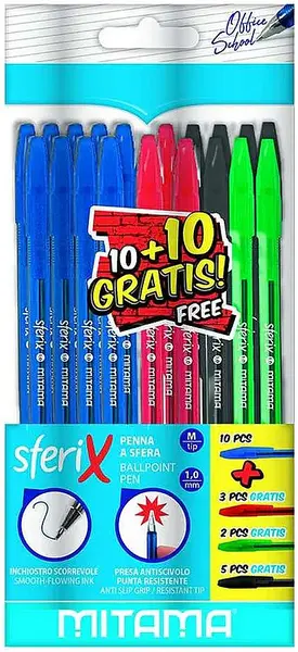 Pix Mitama - Sferix, 1 mm, 4 culori, 10 + 10 bucăți