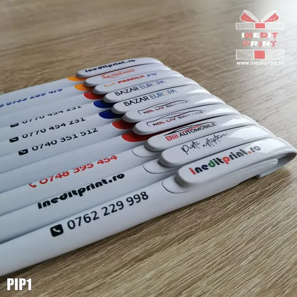 Pix plastic personalizat PIP1 Alb