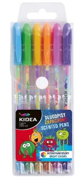 Pixuri cu gel colorate Kidea – set de 6 bucăți, curcubeu, parfumate
