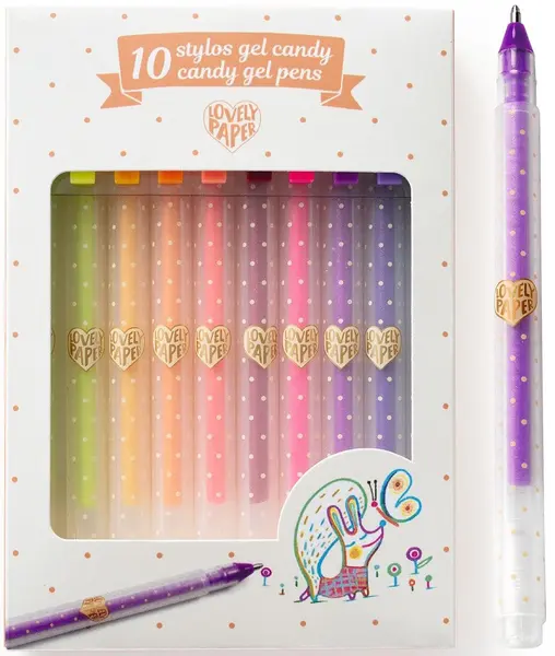 Pixuri cu gel Djeco - Culori dulci, 10 buc