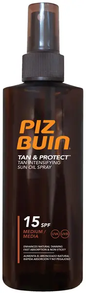Piz Buin Tan & Protect Ulei spray pentru bronzare rapidă, SPF15, 150 ml