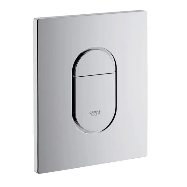 Placa actionare WC Grohe Arena Cosmopolitan, actionare cu dubla spalare, montare verticala/orizontala, Argintiu