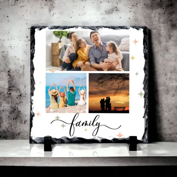 Placa ardezie personalizata Family 3 poze