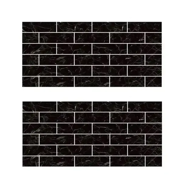 Placa autoadeziva decorativa 30x60 pentru perete, model caramida neagra