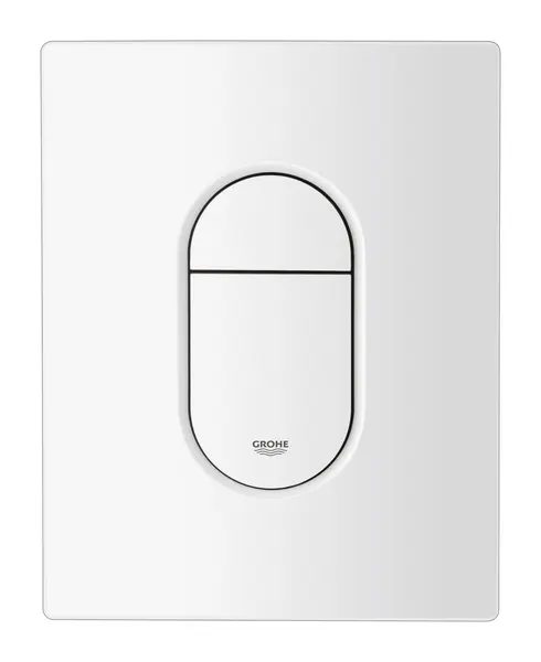 Placa de actionare Grohe, Arena Cosmopolitan, actionare cu dubla spalare sau Star&Stop, ventil de evacuare pneumatic, instalare verticala, suprafata cromata