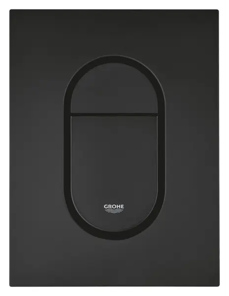 Placa de actionare Grohe Arena Cosmopolitan, marimea S, 130x172mm, dubla actionare, instalare verticala, compatibil cu SLX, negru
