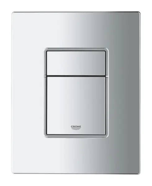 Placa de actionare Grohe, Even wall plate WC, chrome, dubla actionare, reversibila, 156 x 197, ABS, crom lucios