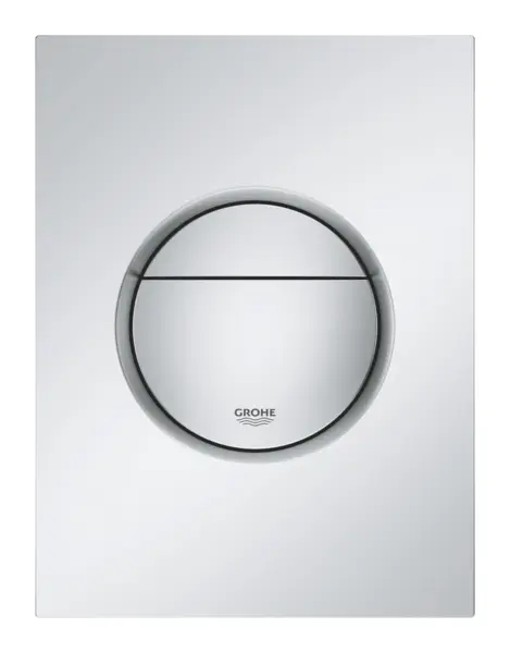 Placa de actionare Grohe, Nova Cosmopolitan WC wall plate S, dubla actionare, 130 x 172 mm, verticala, pt rezervoare Rapid SL si GD 2, crom lucios