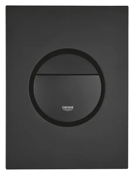 Placa de actionare Grohe, Nova Cosmopolitan WC wall plate S, marimea S, dubla comanda, instalare verticala, 130 x 172, negru