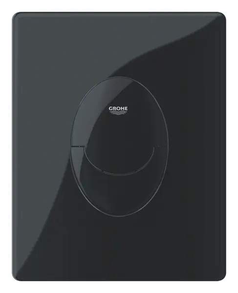 Placa de actionare Grohe, Skate Air wall plate, dubla actionare, verticala, 156 x 197 mm , pt rezervoare Rapid SL si GD 2, negru lucios