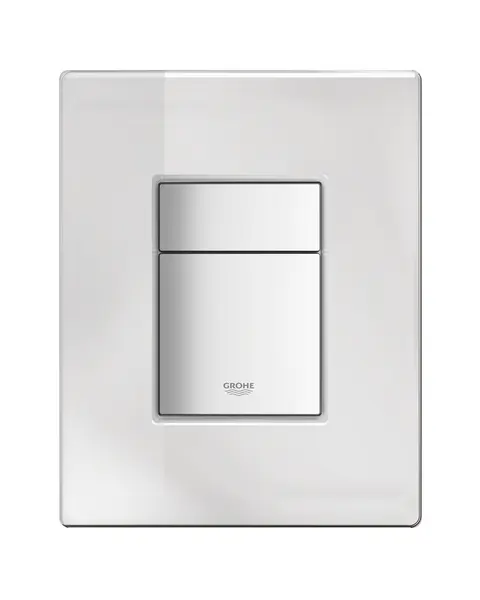 Placa de actionare Grohe, Skate Cosmopolitan, 156 x 197, dubla comanda, sticla securizata, pt rezervoare GD 2, necesita burduf de vizitare 66791000, sticla oglinda