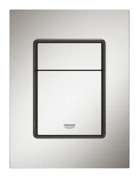 Placa de actionare Grohe, Skate Cosmopolitan wall plate S, marimea S, dubla actionare, 130 x 172 mm, verticala, super steel, crom mat