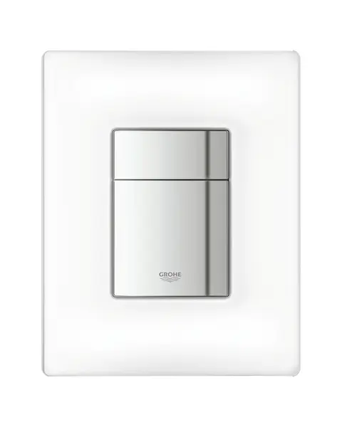 Placa de actionare Grohe, Skate Cosmopolitan with glass, marimea 156 x 197, dubla actionare, instalarea verticala, sticla/crom