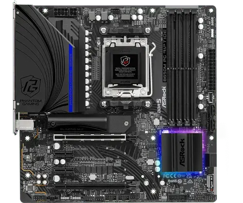 Placa de baza ASRock B650M PG RIPTIDE, AM5, DDR5, AMD B650, mATX
