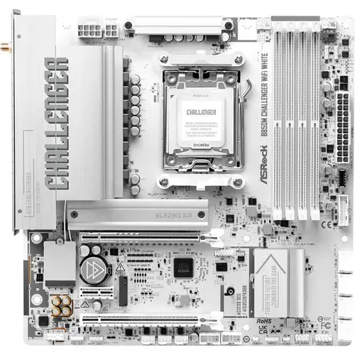 Placa de baza ASRock B850M Challenger WiFi White, AMD B850, AM5, DDR5, mATX