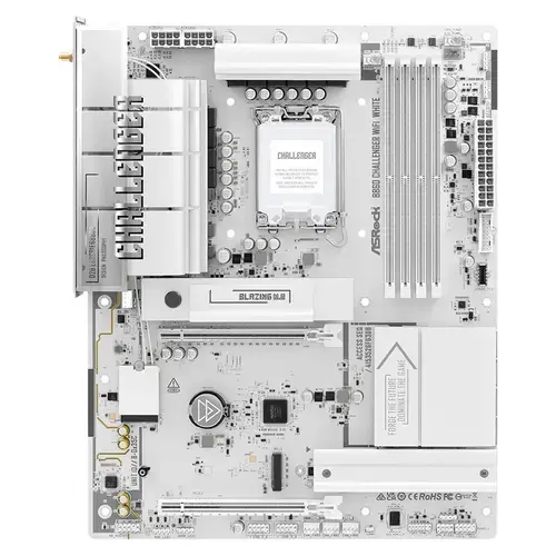 Placa de baza ASRock B860 CHALLENGER WIFI WHITE, LGA1851 (Socket V1), ATX