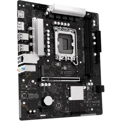 Placa de baza ASRock H810M-P GEN5, Intel H810, LGA 1851, mATX, DDR5