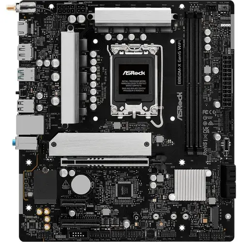 Placa de baza ASRock H810M-X GEN5 WIFI, Intel H810, LGA 1851, mATX, DDR5
