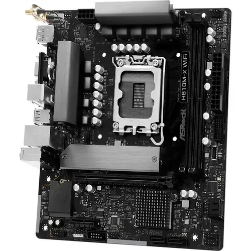Placa de baza ASRock H810M-X WiFi, Intel H810, LGA 1851, mATX, DDR5