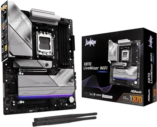 Placa de baza ASRock X870 LIVEMIXER WiFi, AMD X870, AM5, ATX, DDR5