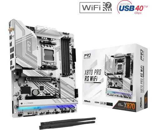 Placa de baza ASRock X870 Pro RS WiFi, AMD X870, AM5, ATX, DDR5