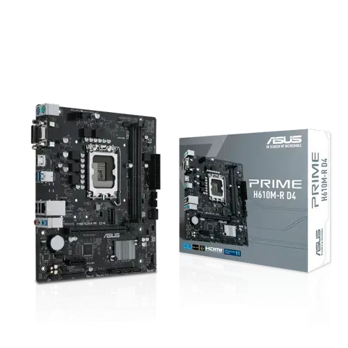 Placa de baza ASUS PRIME H610M-R D4, Intel H610, LGA 1700, mATX