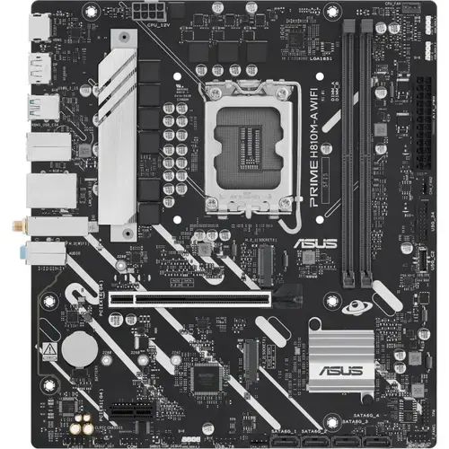 Placa de baza ASUS PRIME H810M-A WIFI, Intel B810, LGA 1851, DDR5, mATX