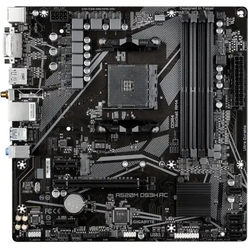 Placa de baza Gigabyte A520M DS3H AC, AMD A520, Socket AM4, mATX