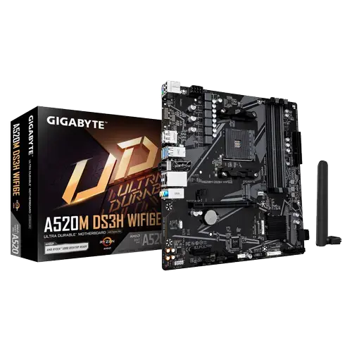 Placa de baza Gigabyte A520M DS3H WIFI6E, AMD A520, Socket AM4, mATX
