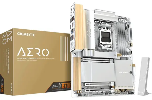 Placă de bază Gigabyte – X870E Aero X3D Wood, AM5