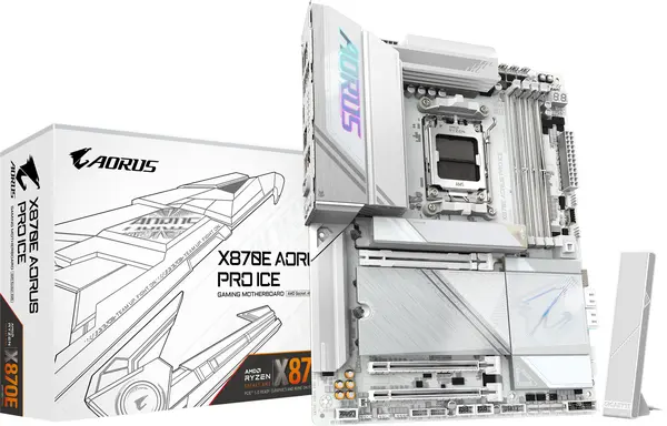 Placă de bază Gigabyte - X870E AORUS PRO ICE, AM5