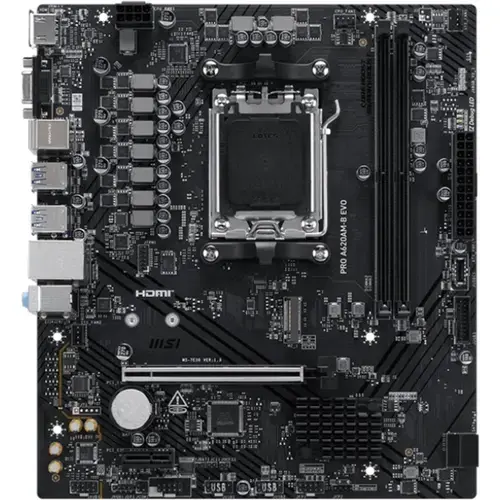Placa de baza MSI PRO A620AM-B EVO, AM5, mATX, DDR5, AMD A620