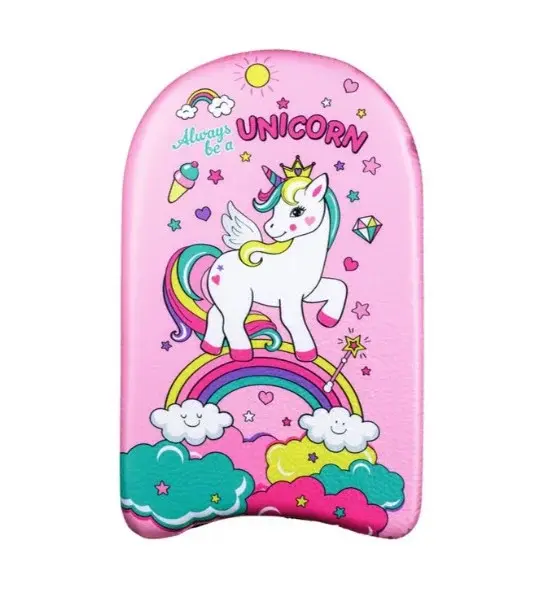 Placa de inot , Imprimeu Unicorn, Spuma, 45x26 cm