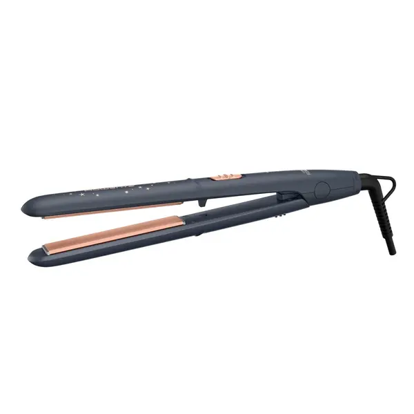 Placă de păr Rowenta Express Style Stellar SF1831F0 înveliș Ceramic Tourmaline afișaj LED gri & auriu