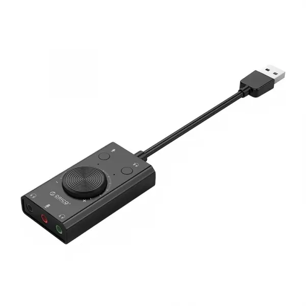 Placa de sunet USB Orico SC2, 3 x Jack 3.5mm, Negru