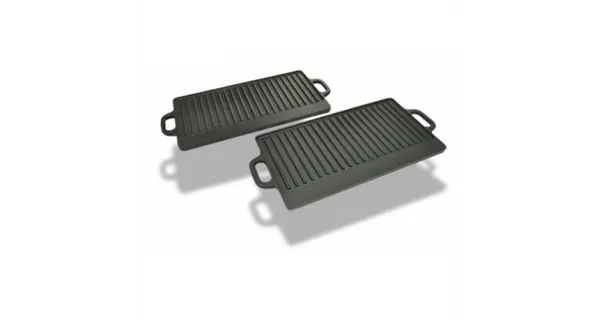 Placa gratar reversibila din fonta (2 bucati)