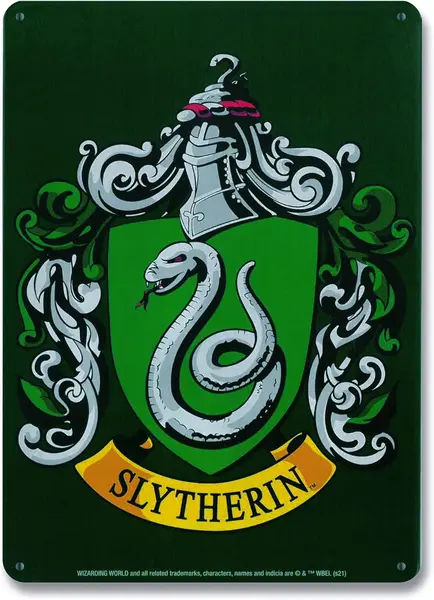 Placă metalică Logoshirt Movies: Harry Potter - Slytherin