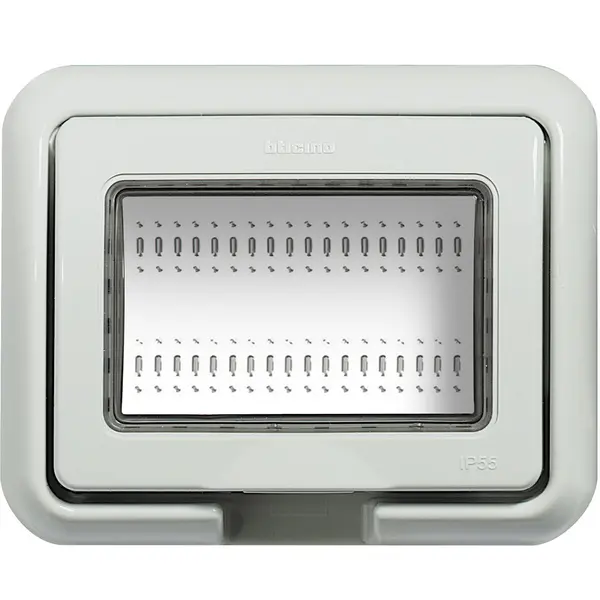 Placa ornament 3 module IP55 Bticino Living Light 24603, gri