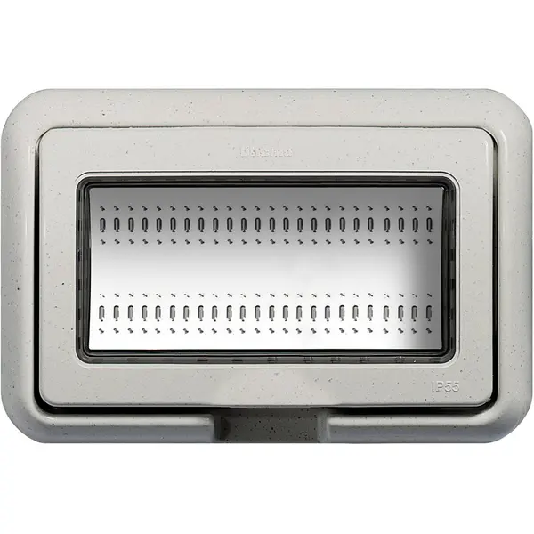 Placa ornament 4 module IP55 Bticino Living Light 24604N, alb