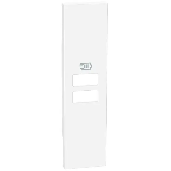 Placa pentru incarcatorul USB cu 2 porturi tip C Bticino Living Now KW13C, alb