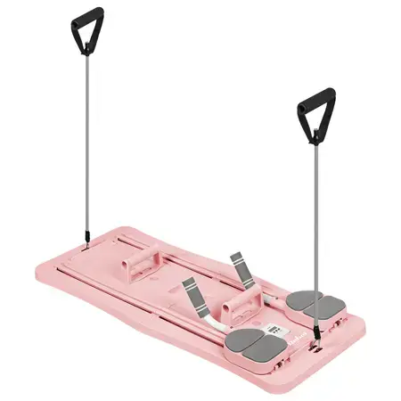 Placa pilates 9 in 1 REBEL ACTIVE RBA-3069-PK, greutate maxima 150 kg, Roz