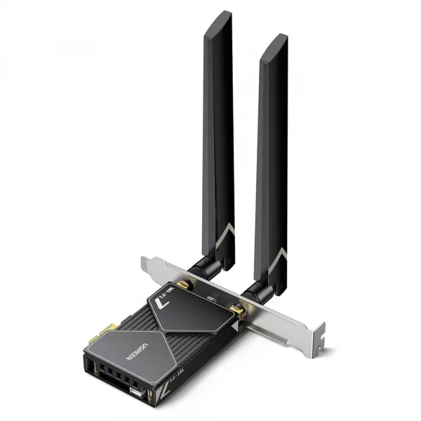 Placa Retea UGREEN BE6500 (55204), Wi-Fi 7 / Bluetooth 5.4, PCIe, Neagra