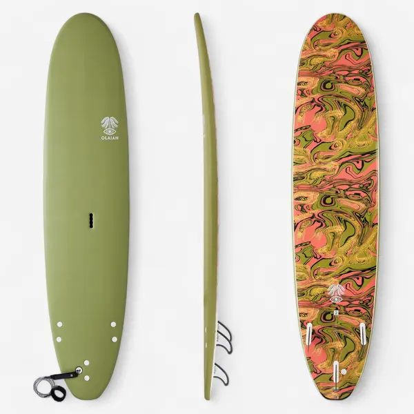 Placă surf spumă 8'6" - 500 kaki