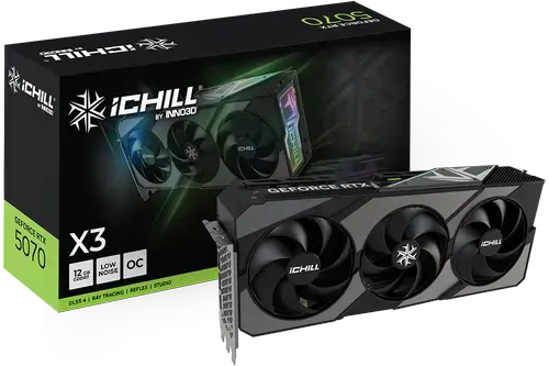 Placa video INNO3D GeForce RTX 5070 iCHILL X3 12GB GDDR7 192-bit DLSS 4.0