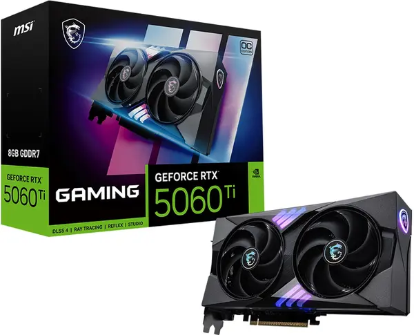 Placă video MSI - GeForce RTX 5060 Ti Gaming OC, 8GB, GDDR7