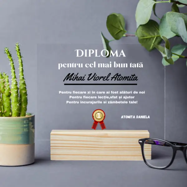 Placheta personalizata Cea mai bun tata
