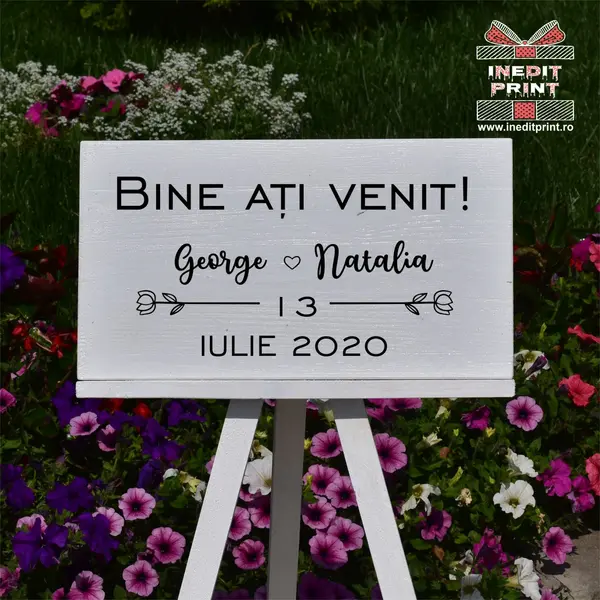 Placuta Intampinare Bine ati venit Personalizata PN55 50x30cm